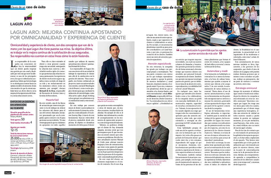 Reportaje de la revista Relación Cliente Magazine